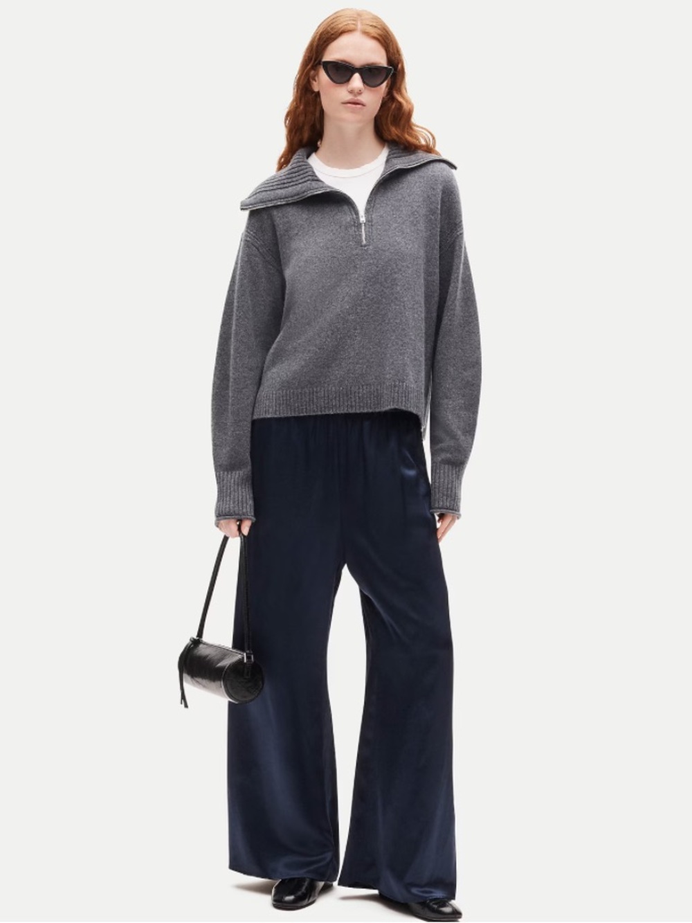 J. Crew Cosmo pant in luster charmeuse - Navy